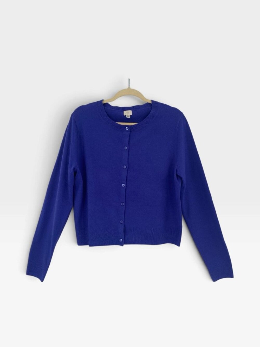 A New Day Size M Blue Lightweight Knit Button Front Cardigan Sweater